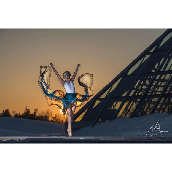 Women's Custom color Long chiffon skirt with elastic waist and full slit - Picture 8 of 8